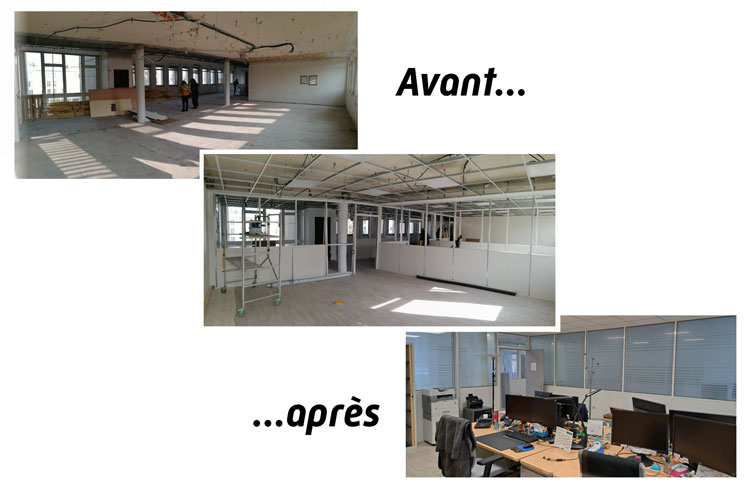 Avant...après des travaux au sein de la DRSM Centre-Val de Loire